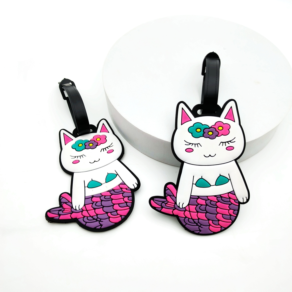 Travel Access - 1PC/2PCS Cute Kitten Mermaid Luggage Tag