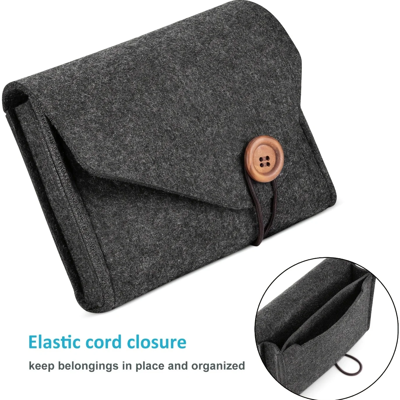 Travel Accessories Electronics - Portable Felt Electronics Accessories Organizer -