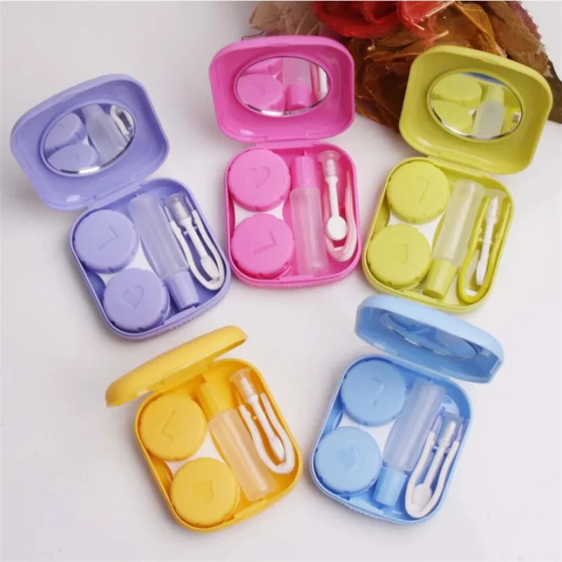 Travel Accessories Kit Bag - 1pcs Mini Square Contact Lens Case