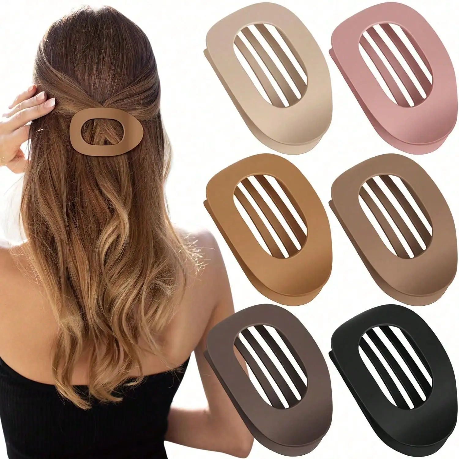 Travel Accessories Gifts For Women - 3pcs/6pcs Flat Round Hairclips Set For