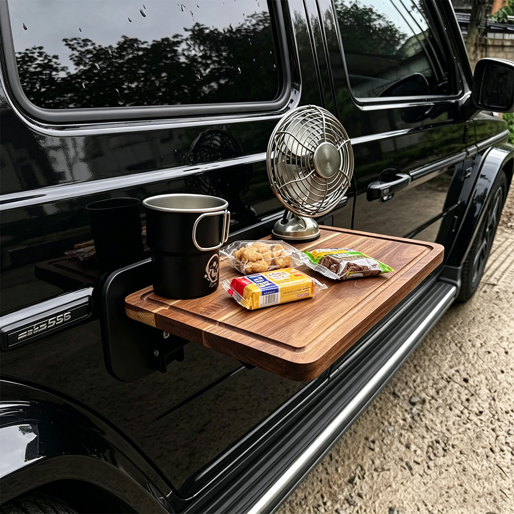 Travel Accessories Holder - 1PC Car Side Folding Wooden Table