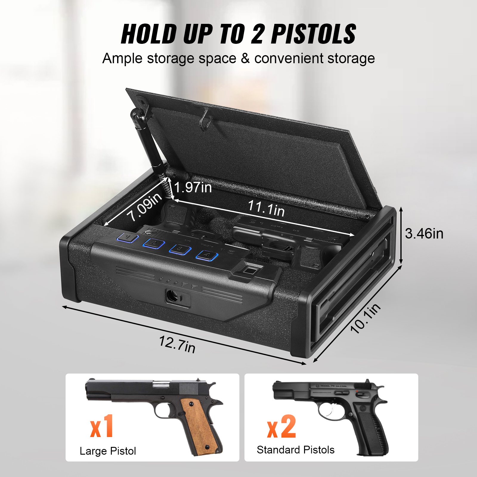 VEVOR Gun Safe Q235 Steel Pist - Travel Access ulasan dan harga
