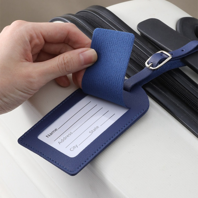 Women Men Luggage Tags PU Leat - Travel Accessories Holder ulasan dan harga