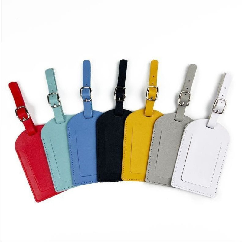 Women Men Luggage Tags PU Leat - Travel Accessories Holder ulasan dan harga