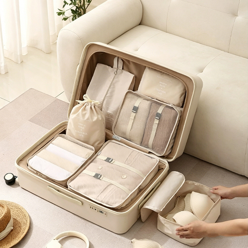 7-Piece Packing Cubes Set - Tr - Travel Accessories Kit Bag ulasan dan harga