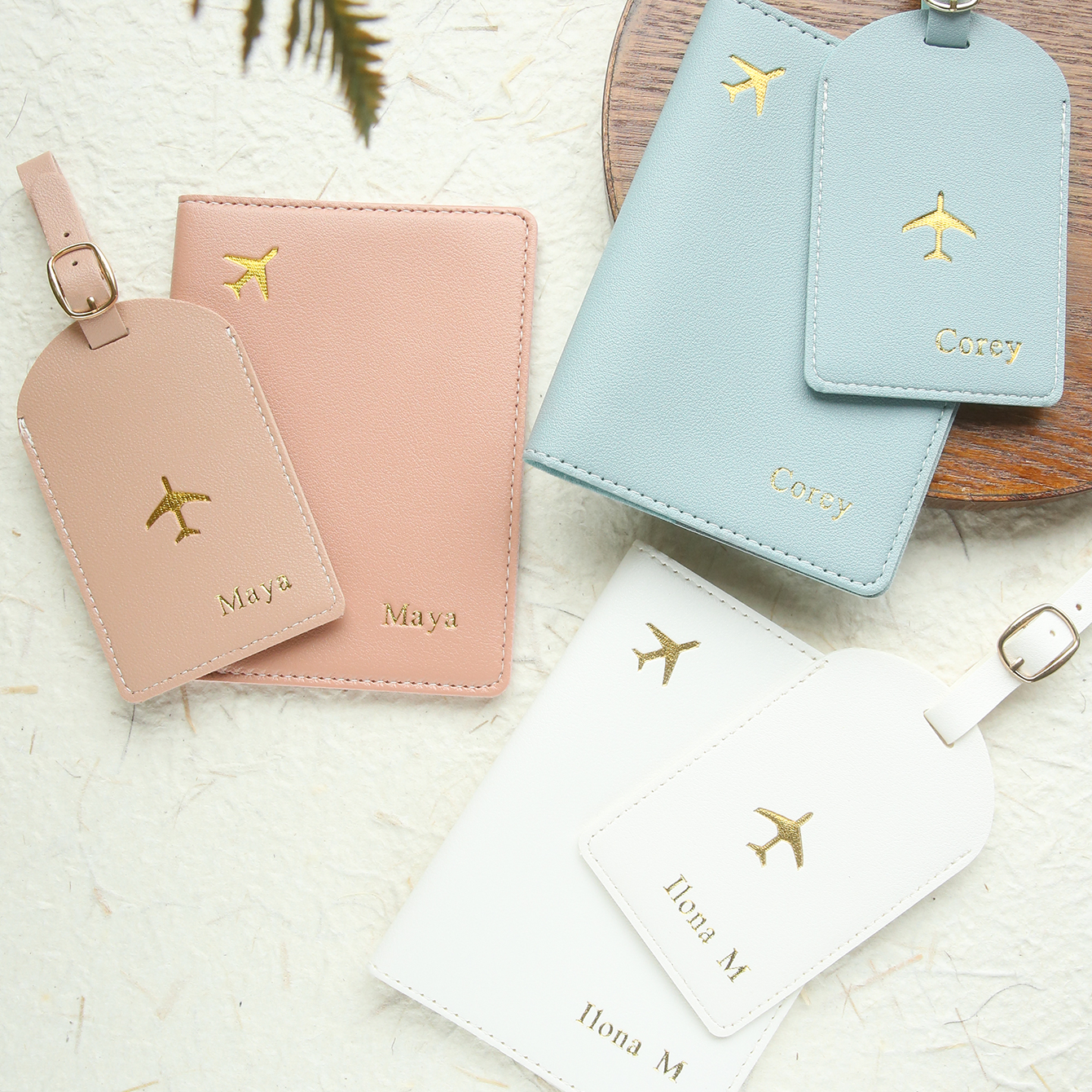 Minimal Gold Emboss Custom Foi - Travel Accessories Overseas ulasan dan harga