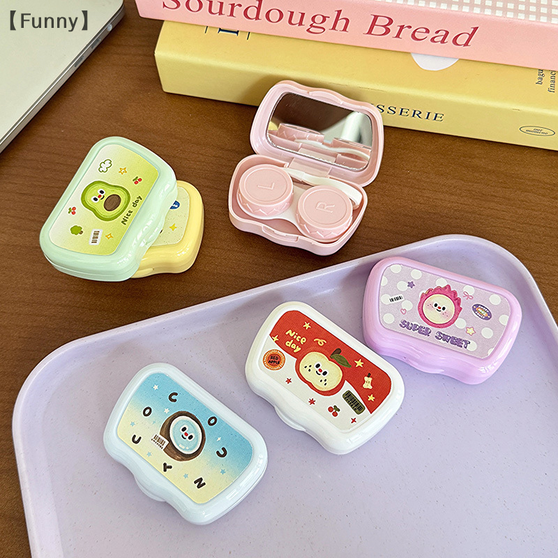 〔Funny〕Cartoon Fruits Contact  - Travel Accessories Kit Bag ulasan dan harga