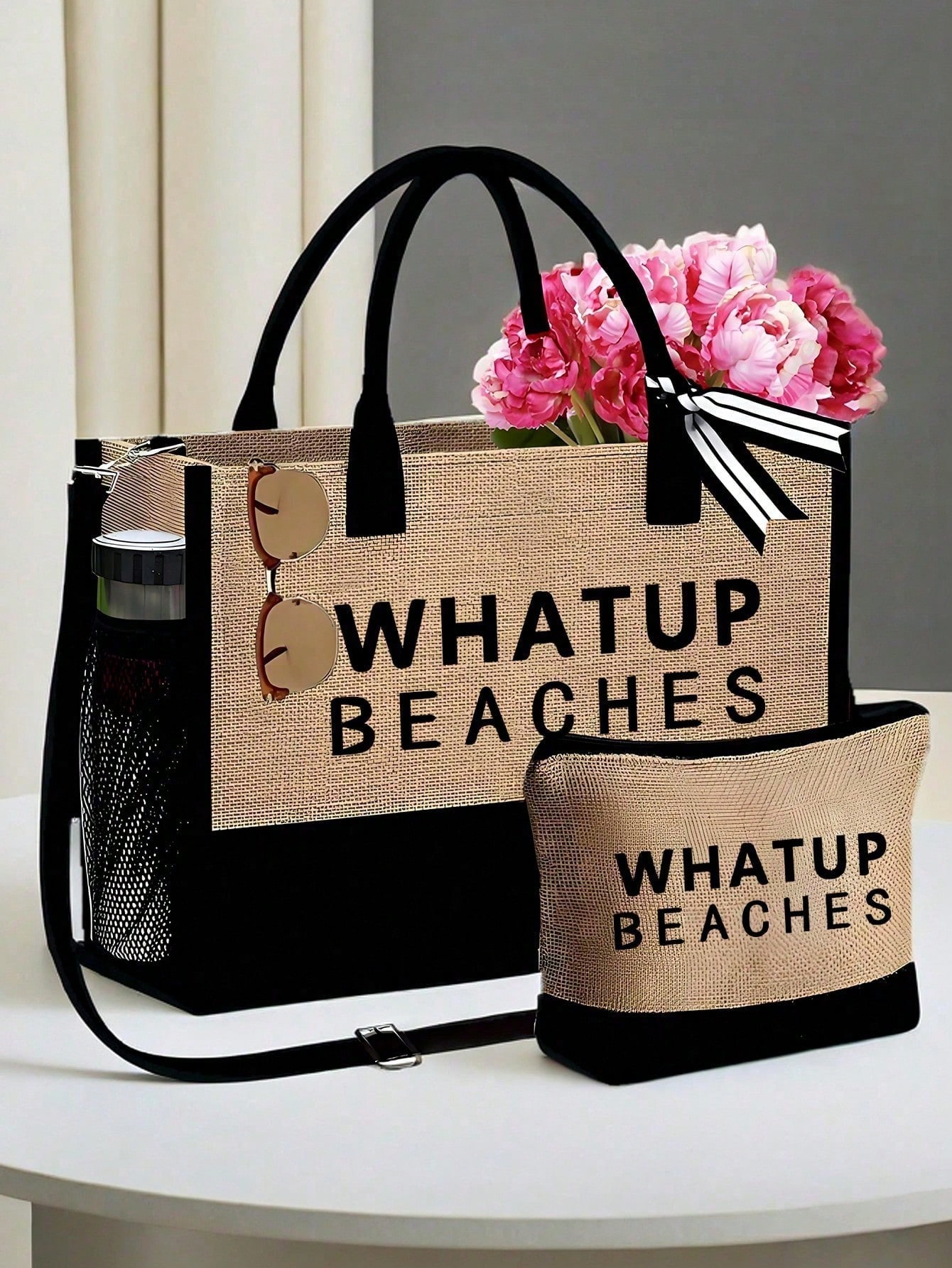 1 Set Beach Tote Bag For Women - Travel Accessories Gifts For Women ulasan dan harga