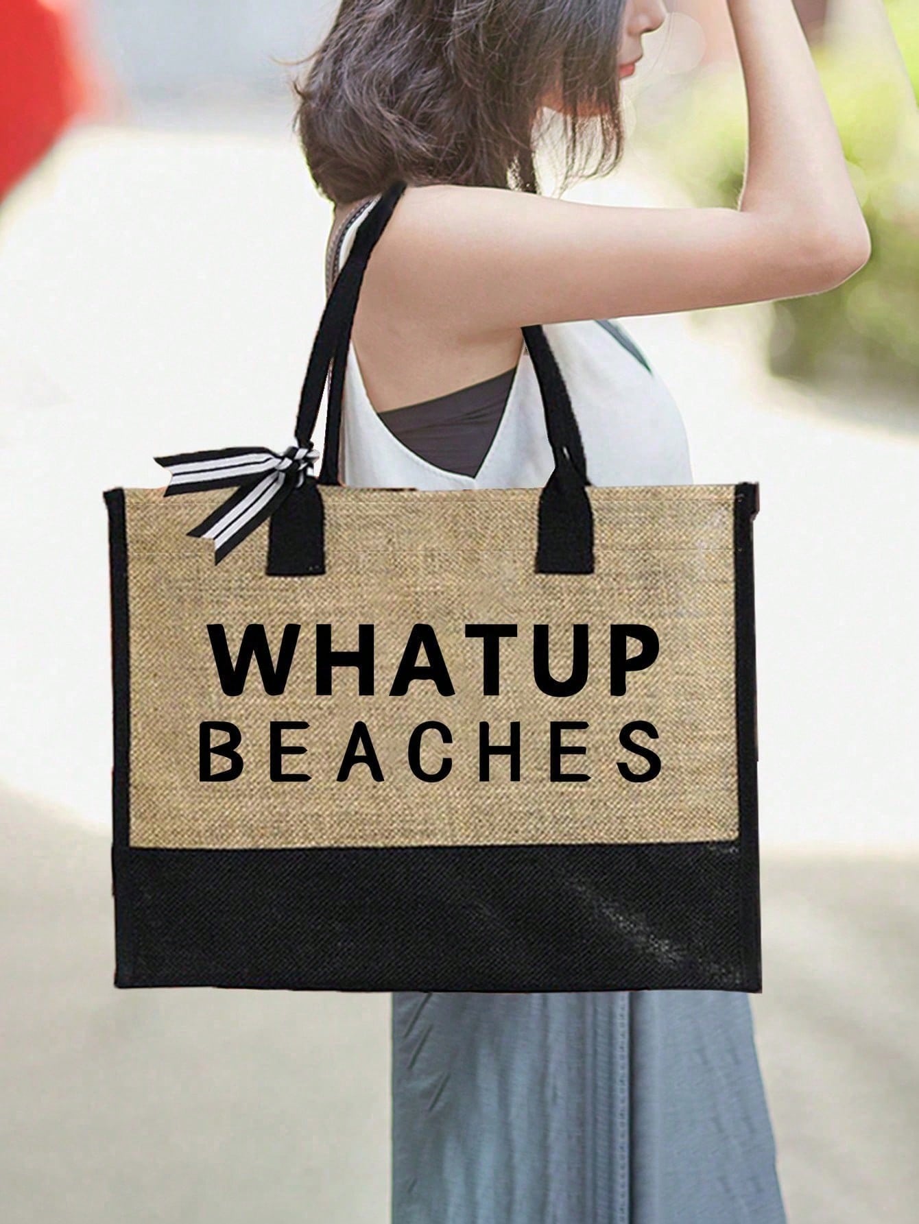 1 Set Beach Tote Bag For Women - Travel Accessories Gifts For Women ulasan dan harga