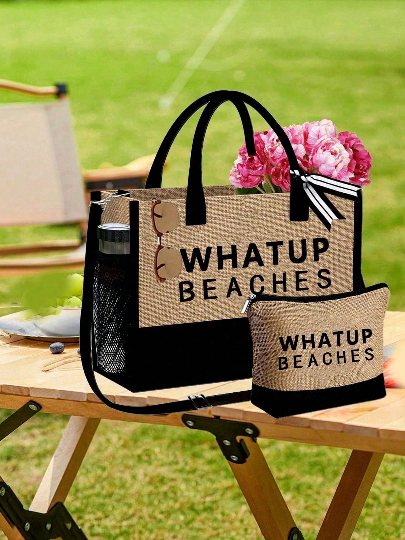 1 Set Beach Tote Bag For Women - Travel Accessories Gifts For Women ulasan dan harga