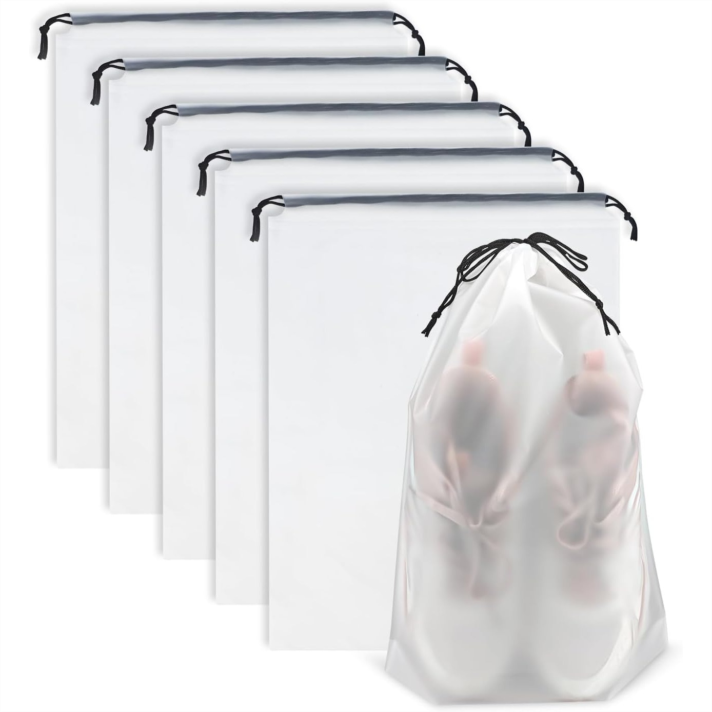 Clear Travel Shoe Bags 5-Pack  - Shoe Bag Travel ulasan dan harga
