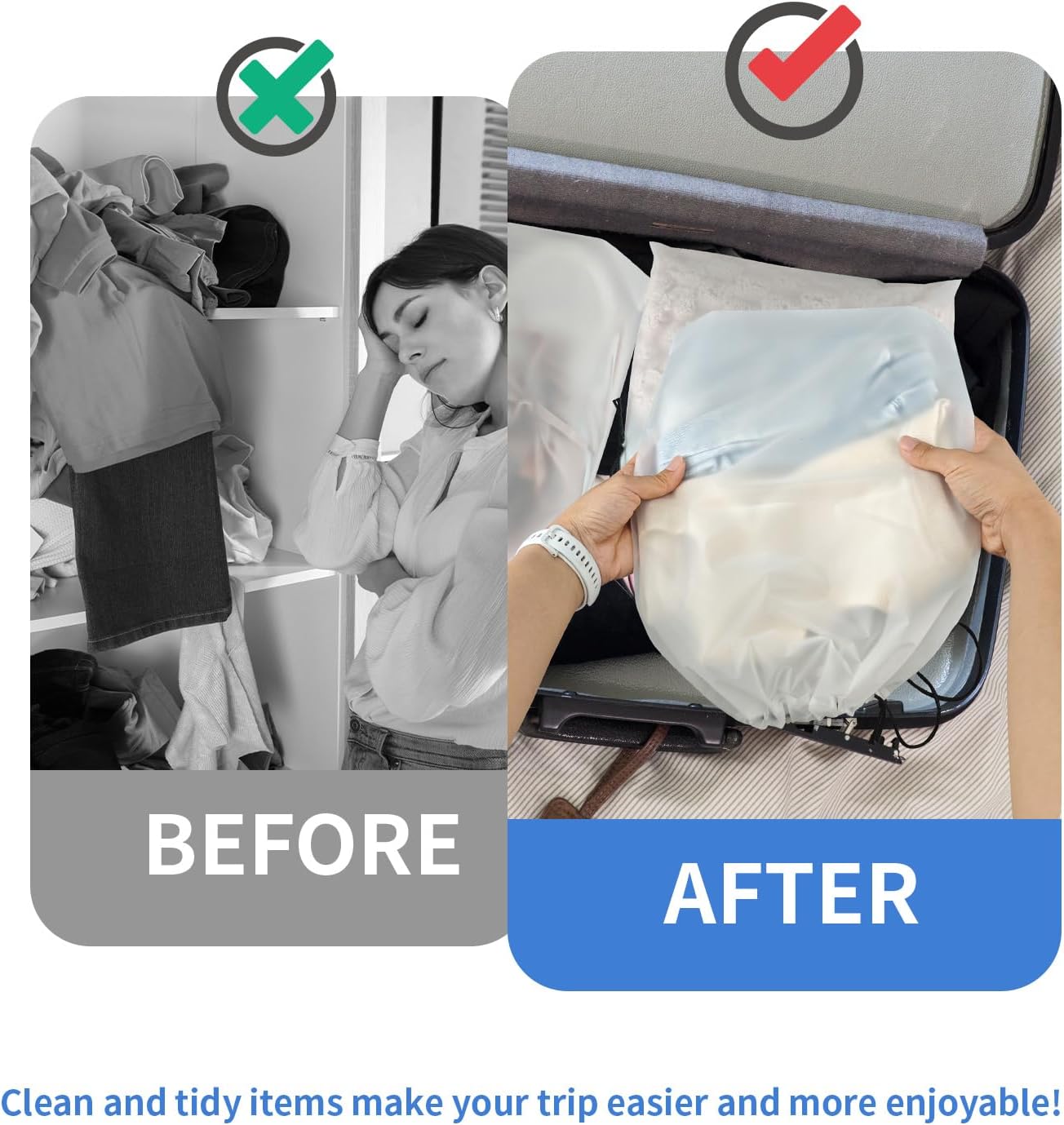 Clear Travel Shoe Bags 5-Pack  - Shoe Bag Travel ulasan dan harga
