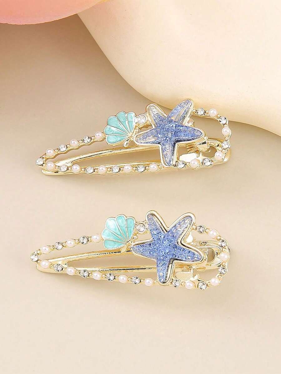 1pc Cute Starfish Hair Clip, B - Travel Access ulasan dan harga