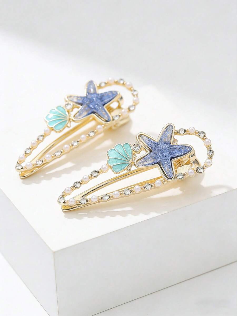 1pc Cute Starfish Hair Clip, B - Travel Access ulasan dan harga