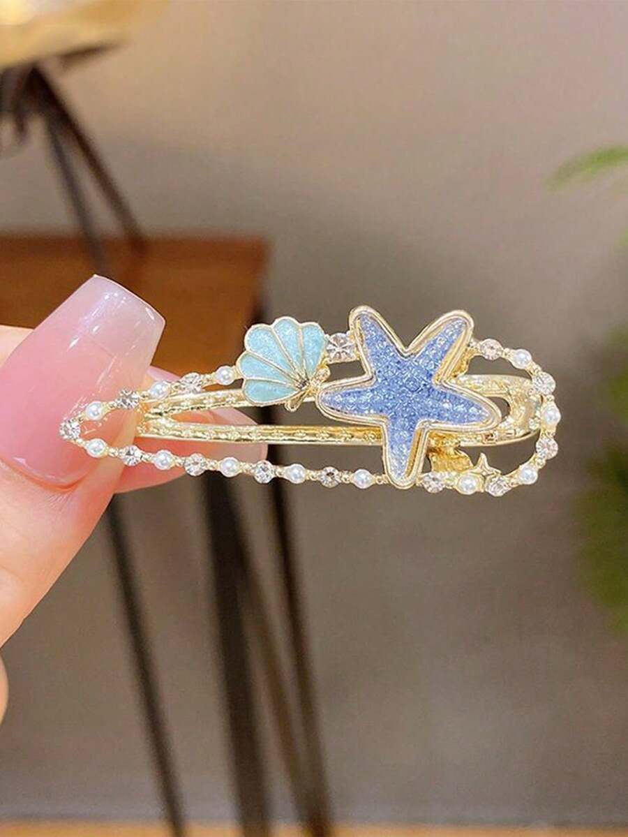 1pc Cute Starfish Hair Clip, B - Travel Access ulasan dan harga