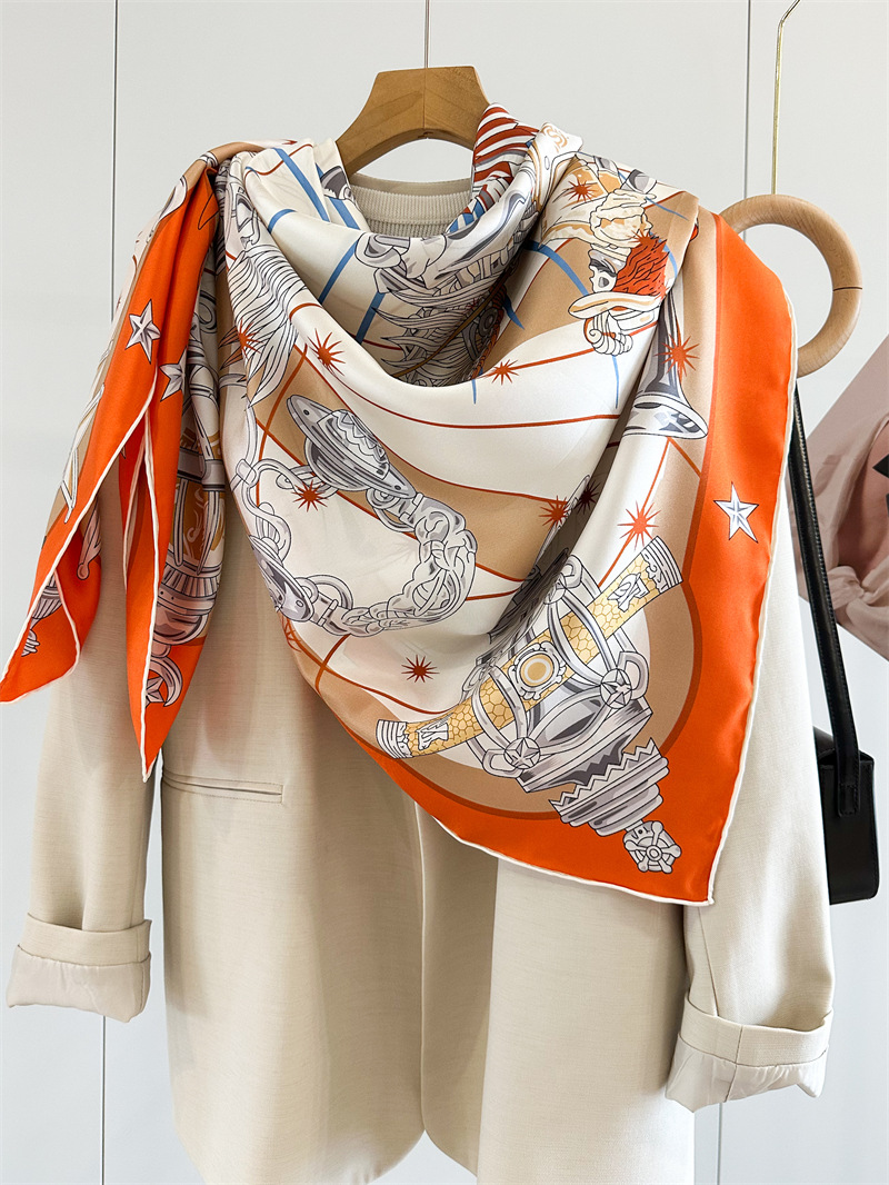 Luxury Brand Scarf Large Silk  - Travel Access ulasan dan harga