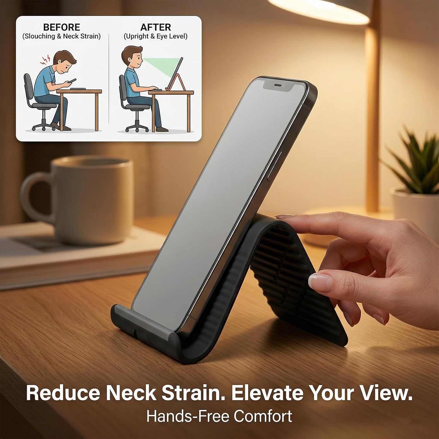 Lazy Portable Phone Stand Sili - Travel Accessories Holder ulasan dan harga
