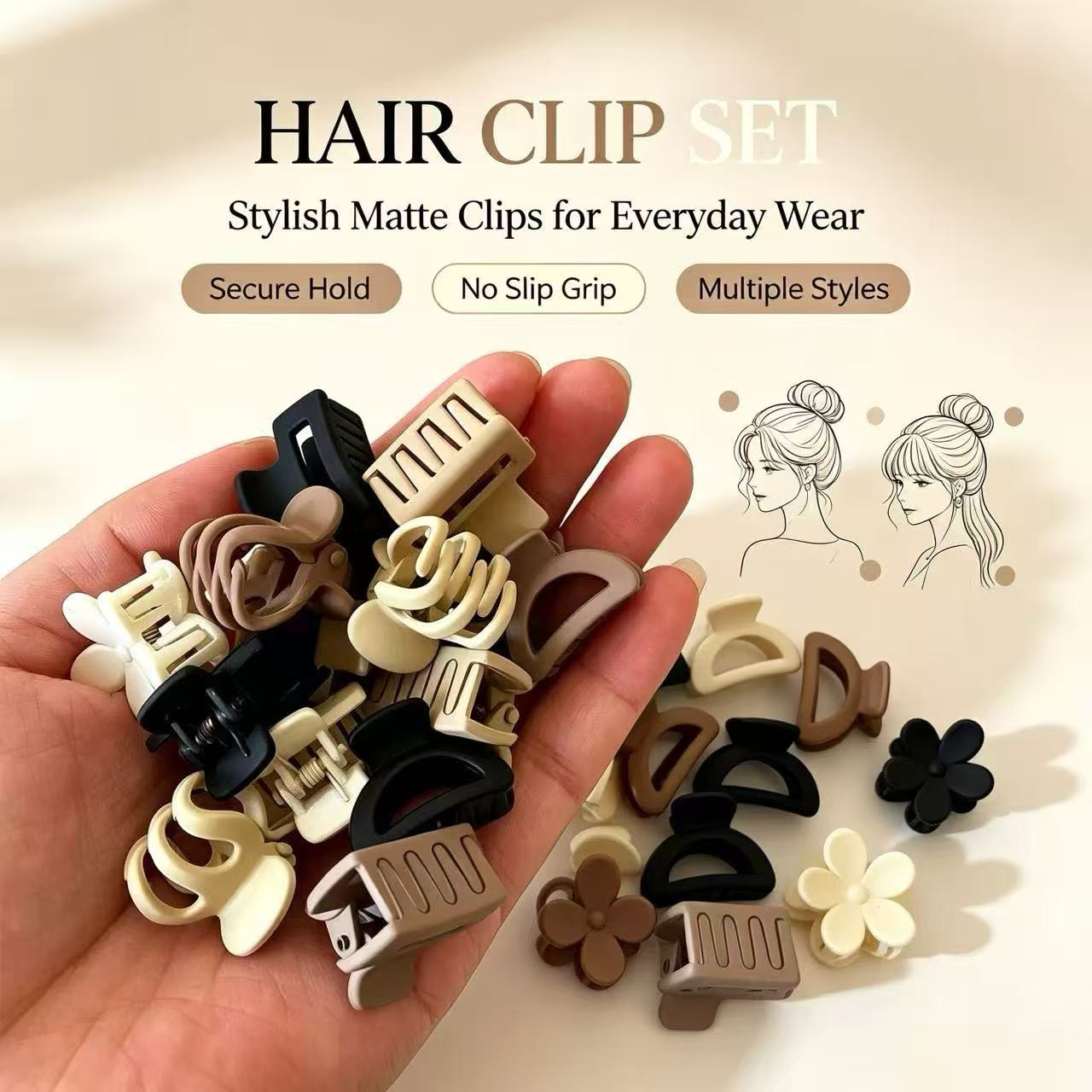 10/20/30pcs Beige Mixed Pack S - Travel Accessories Gifts For Women ulasan dan harga