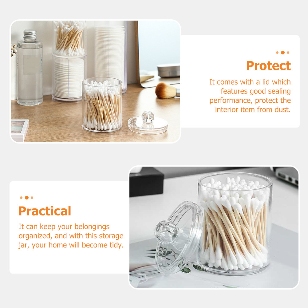 Clear Cotton Ball Dispenser Co - Travel Accessories Holder ulasan dan harga