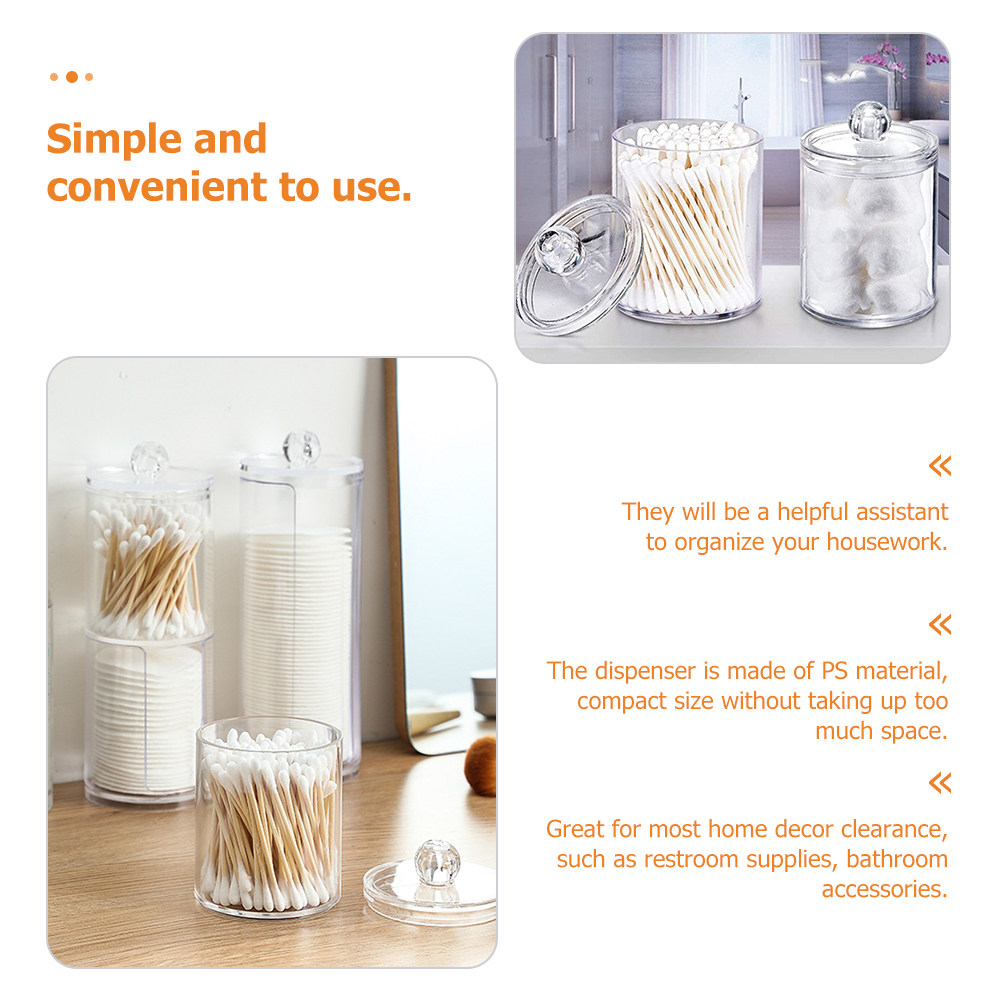 Clear Cotton Ball Dispenser Co - Travel Accessories Holder ulasan dan harga