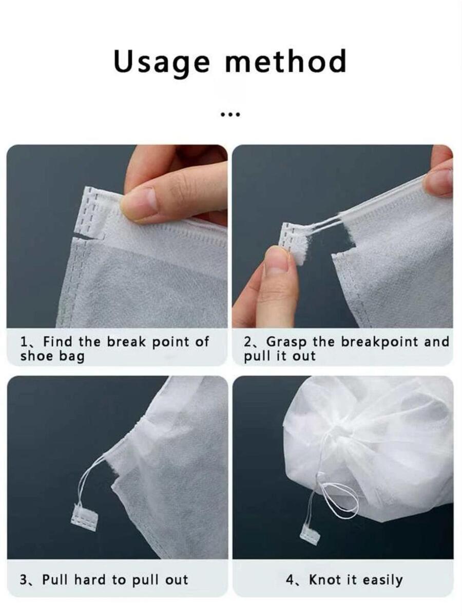 50pcs White Nonwoven Shoe Stor - Shoe Bag Travel ulasan dan harga