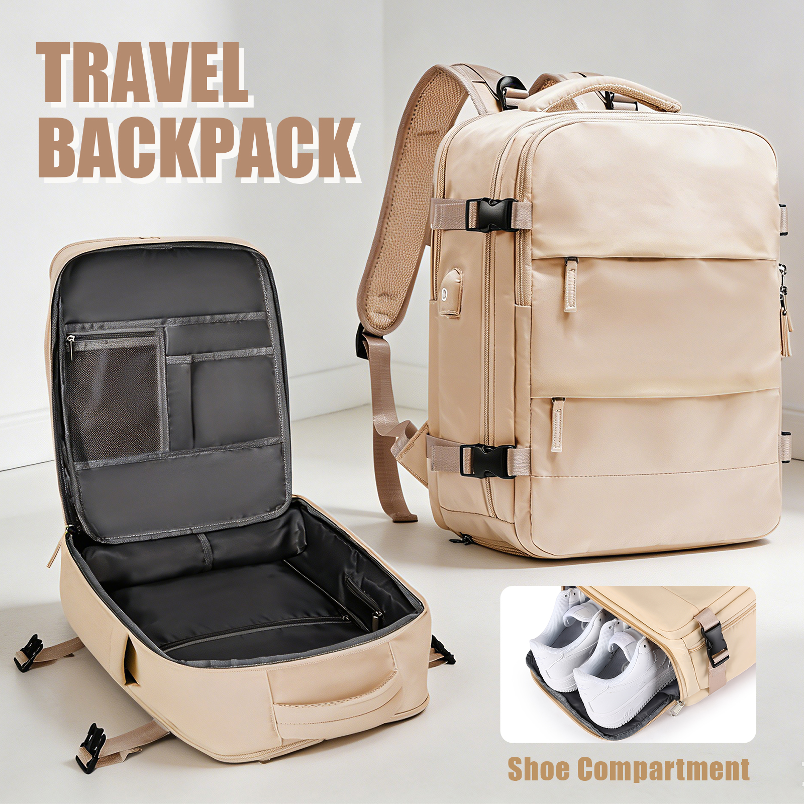 Large Travel Backpack for Men  - Shoe Bag Travel ulasan dan harga