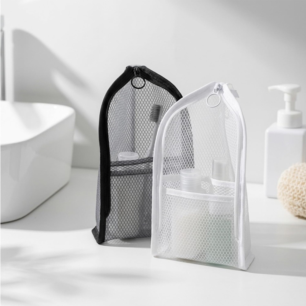 Mesh Toiletry Bag Breathable Q - Travel Accessories Holder ulasan dan harga