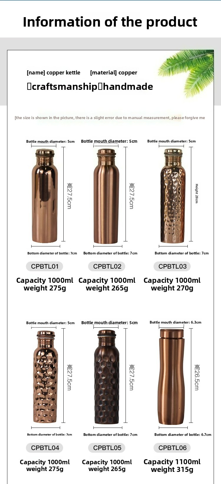 Imported pure copper handmade  - Portable Travel Kettle ulasan dan harga