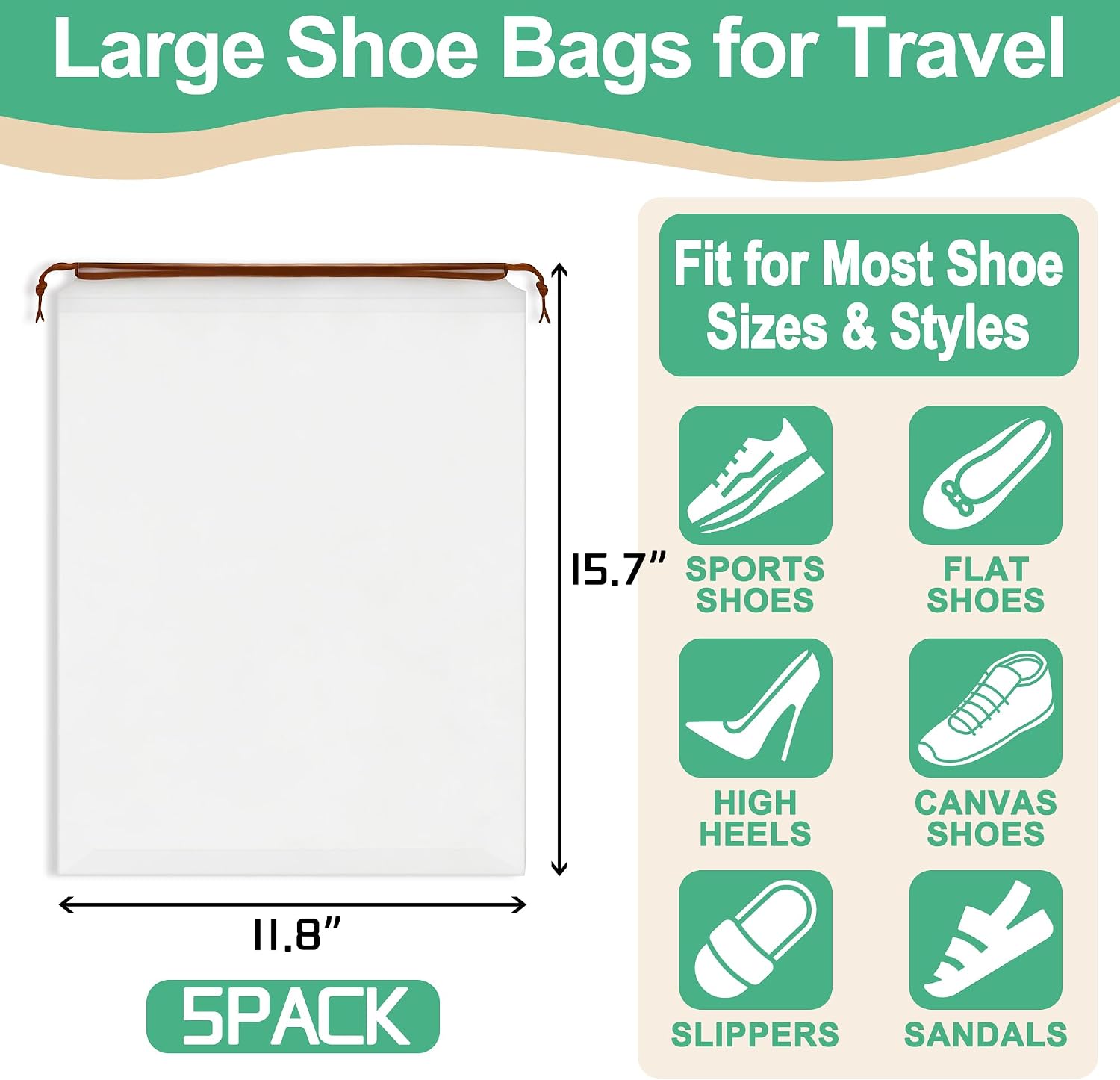 Large Clear Shoe Bags for Trav - Shoe Bag Travel ulasan dan harga