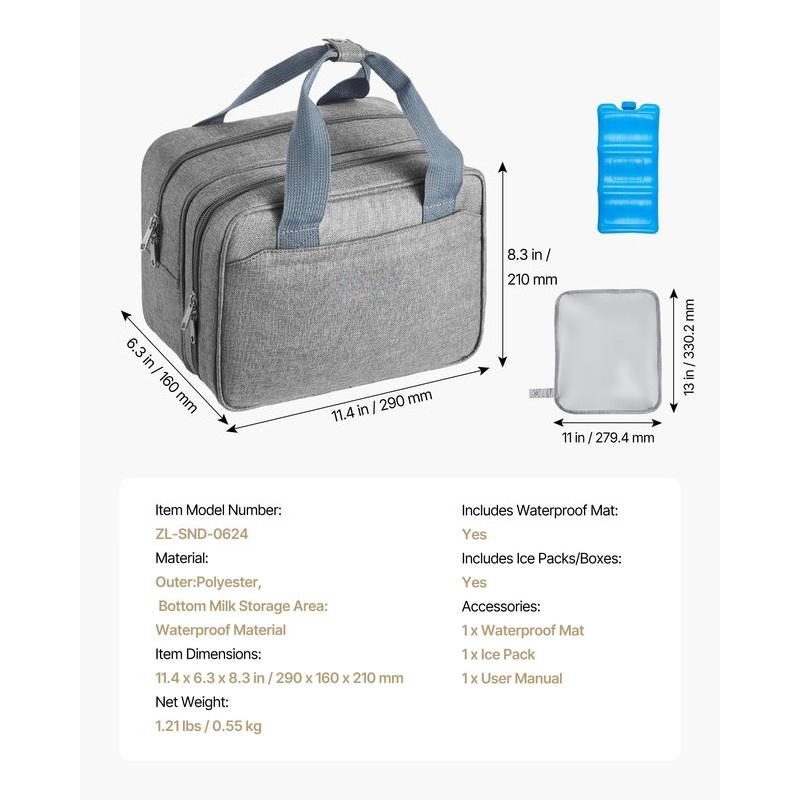 Wearable Breast Pump Bag, Brea - Travel Accessories Overseas ulasan dan harga